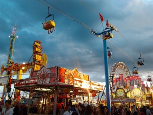 CNE midway at dusk