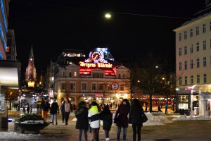 Dickens restaurant in the main square of Bergen