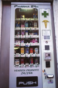 Twenty-four hour pharmacy, Venice, Italy, 2010